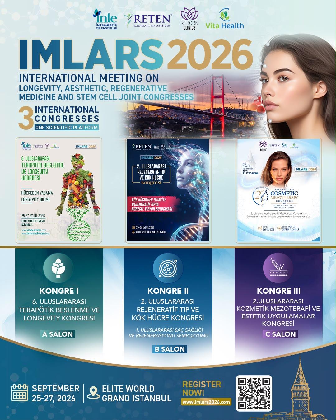 IMLARS 2026 — International Meeting on Longevity, Aesthetic, Regenerative Medicine and Stem Cell Joint Congresses